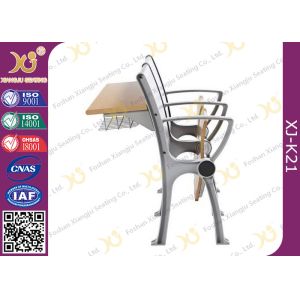 Aluminum Alloy Folding Seat School Desk And Chair With Writing Pad