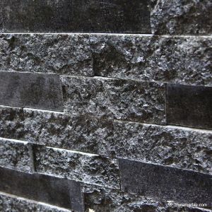 Natural stone , Chinese Black Granite Wall Stone Cladding Ledge Stone