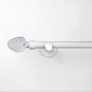 28MM Matte Stereoscopic Crystal Curtain Finial With Curtain Rod Set