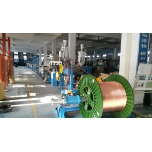Quality Sky Blue Power Wire Extruder Machine For Single Wire Dia 6-25mm Max Speed 500M/Min for sale
