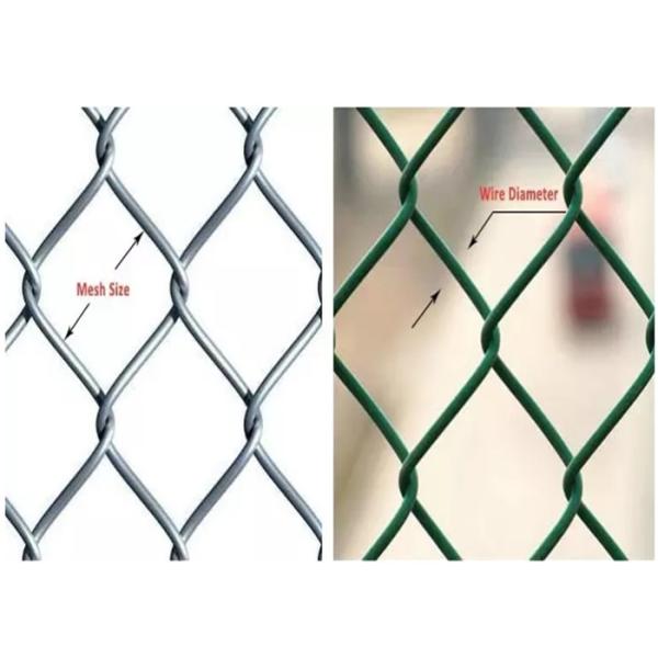 3.5mm Thick Plastic Coated Chain Wire Fencing Light Green And Dark Green Anti rust