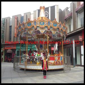 China hot sale fiberglass carousel horse with 12 seats