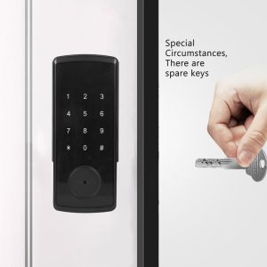 Smart Electronic Digital RIM Bolt Card Code Door Lock Without Mortise