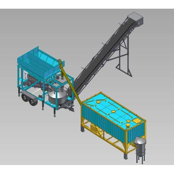 Buy Portable Automatic Concrete Batching Plant With Dual Axle And Tires On site Fast Moving at wholesale prices