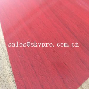 Super Thin 0.3mm Red Color Double Film And Double Light Transparent Rigid PVC