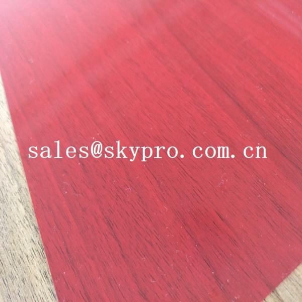 Super Thin 0.3mm Red Color Double Film And Double Light Transparent Rigid PVC Sheeting
