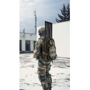 UAV FPV Portable RF Jammer Anti Drone Backpacks Defence System 433mHz