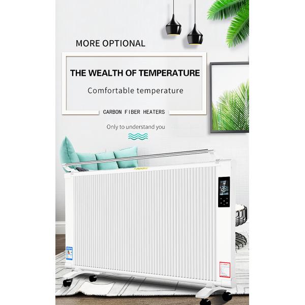 Carbon Fiber Electric Room Heater with Over Protection and Adjustable Thermostat