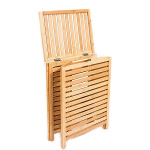 Spacesaving Bathroom Storage Basket Laundry Hamper Bag 100% Bamboo