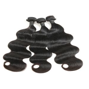 7a Grade 10-24 Inches Brazilian Natural Short Black Body Wave Hair