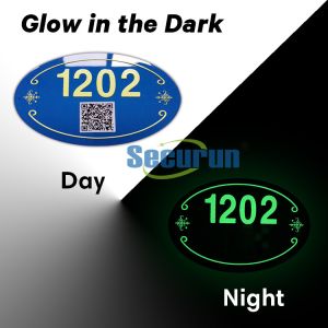 Glow In The Dark Reflective House Numbers Sign For Letterbox