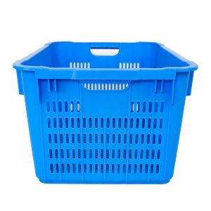 Logo Customized Mesh Plastic Crate for Easy-to-Clean Fruit and Vegetable