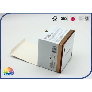 Custom Folding Gold Paper Gift Box With Embossing Matte Lamination