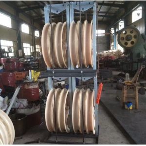 Overhead Transmission Line Stringing Blocks With Nylon Steel Sheaves