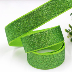 Green Glitter Ribbon Merry Christmas Holiday Party Celebration For Christmas