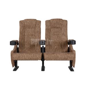 China Acrylic Fabric Fixed Leg Commercial Theater Seating 90 Upward Degree Movable Amrest Design on sale