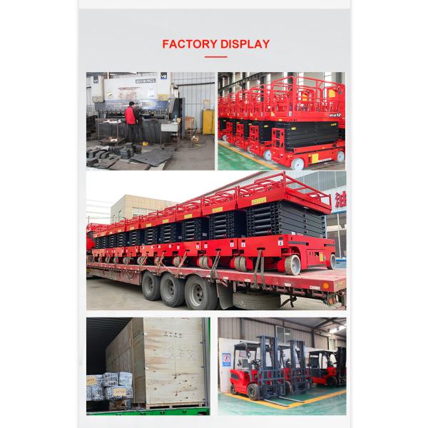 4m Hand Push Mobile Scissor Lift Platform AC Power Aerial Scissor Type Lift Tables