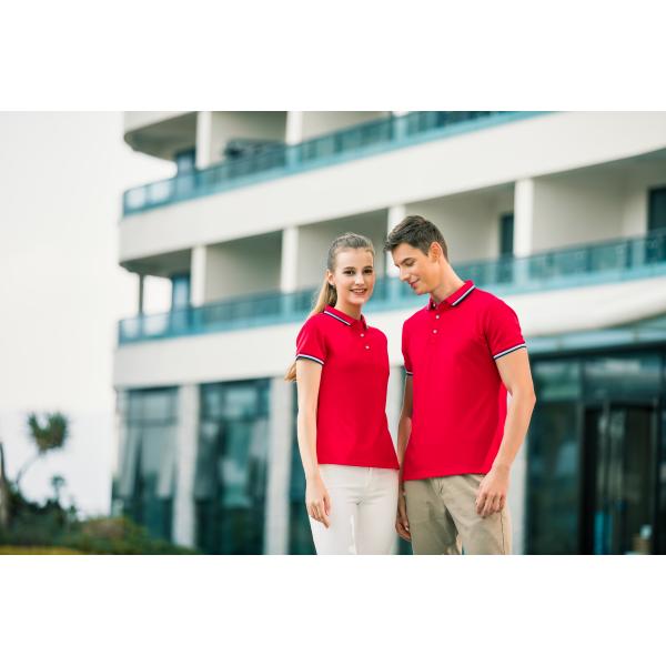 Cotton Polo Short Sleeve T Shirt Quick Drying Pique T Shirt For Men