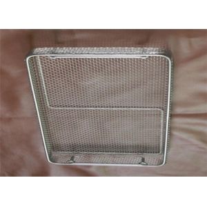 Stainless Steel Wire Mesh Storage Baskets Plain Weaving Corrosion Resistance
