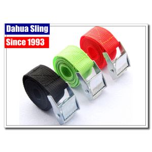 China Durable Adjustable Camo Ratchet Straps Polyester Webbing Belt Heat Resistance on sale