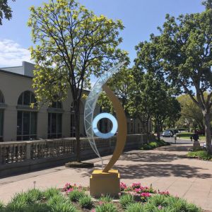 Customized Eye Design Corten Steel Sculpture for Outdoor Garden