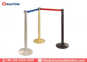 China SS Security Bollards Crowd Control Removable Barriers With Retractable Safety Belt on sale