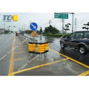 Accident Car Highway Roller Barrier System Anti Collision Yellow / Red Color