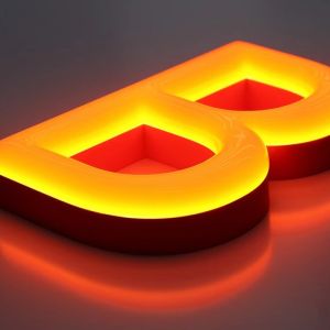 Acrylic Open Sign Luminous Rail Characters with LED Bulbs Light Source Backlit