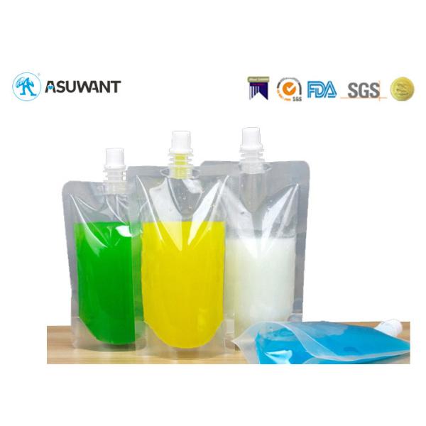 Buy Transparent Fruit Juice PET Stand Up Spout Pouch at wholesale prices