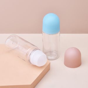 Empty Custom 50ML Roll On Deodorant Container Clear PET