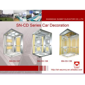 Classic Elevator Cabin Decoration Stainless Steel Frame With Hairline Side Panel