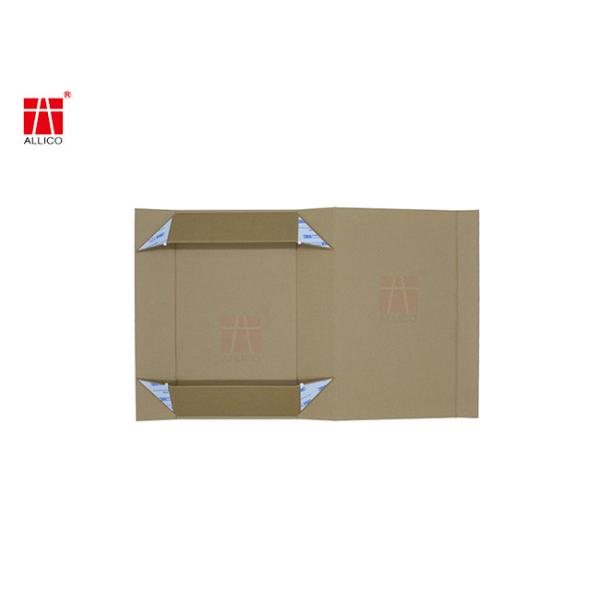 Ribbon Closure Foldable Shipping Boxes , SGS Brown Kraft Gift Boxes