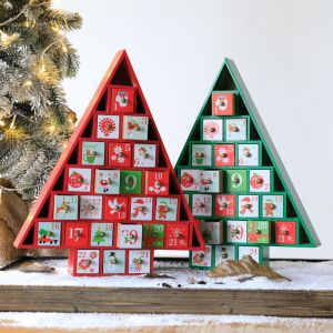 Calendar Christmas Box Number Boxes Advent Christmas Calendars Fillable Glitter