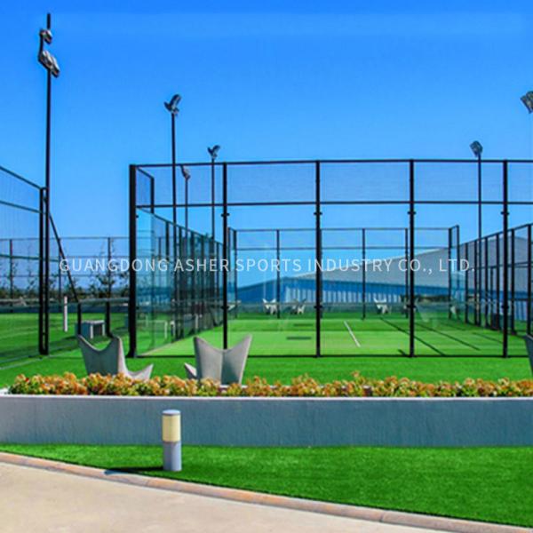 Complete Padel Court Solution Fencing Aluminum Frames Tempered Glass LED