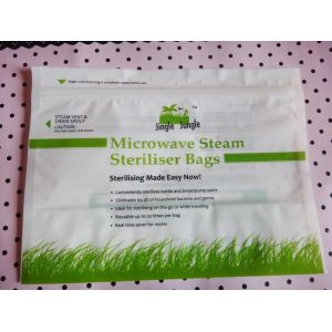high temperature microwave steam steriliser bags/zipper plastic microwavable
