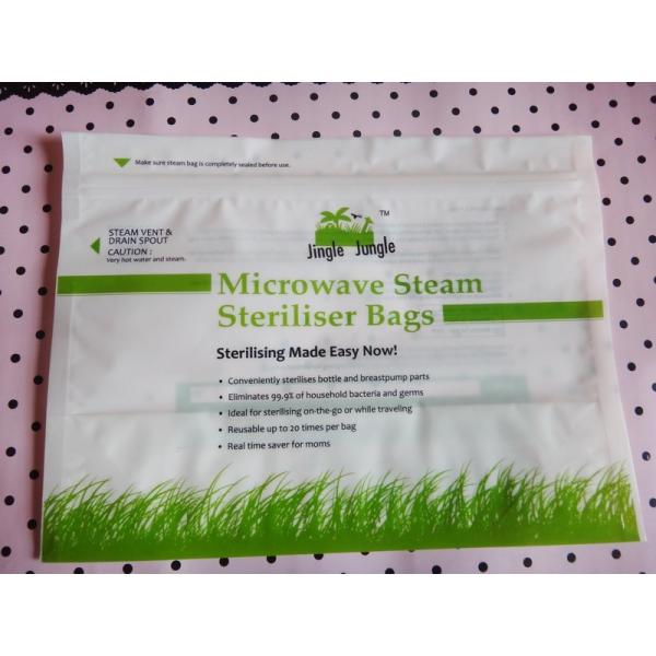 Buy high temperature microwave steam steriliser bags/zipper plastic microwavable pouch at wholesale prices