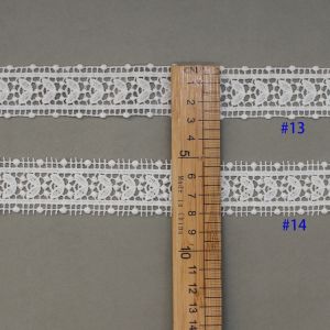 OEM Polyester White Embroidery Lace Trim Edges For Dress