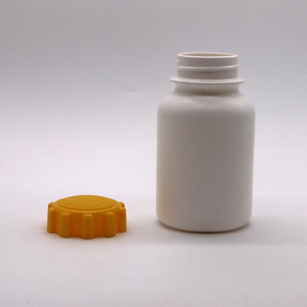 300cc HDPE Round Plastic Capsule Bottle with Screw Cap for Medicine Supplement Tablet
