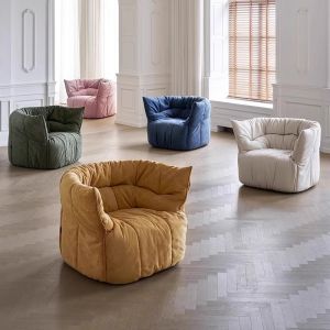 Living Room Fabric Sofa Modern Linen Couch With High Density Sponge Inner Frame