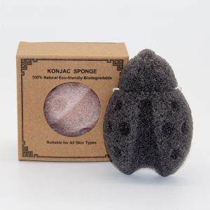 Anti Bacterial Charcoal Konjac Sponge Face Exfoliating Donut Bath Sponge
