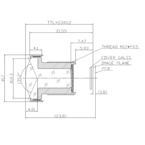 1/1.8 4 mm  wide angle S mount lens , 12megapixel , HFOV 125 degree, F2.0, good for Aptina MT9P031,CCL118040MP