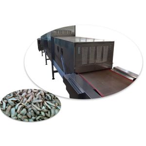 Quality HLTD Brand Stainless Steel Conveyor Belt Black Soldier Fly Larvae Microwave Drying Equipment for sale