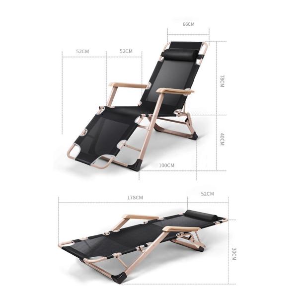 Modern Design Outdoor Foldable Chaise Lounge Chair for Patio Garden Beach and Pool