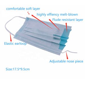 Disposable Non Woven Fabric Face Mask , Hypoallergenic Disposable Medical Mask