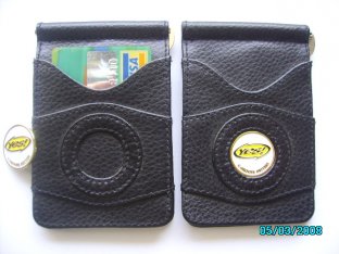 Hot selling PVC Personalized Leather Money Clip with polybag