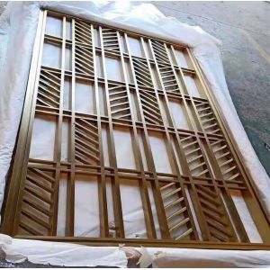 Laser Cut Decorative Metal Screen Panel Stainless Steel Living Room Furniture