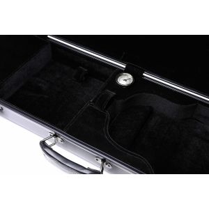 Waterproof Violin hard Case With Key Lock Soft Velvet Interior Leather Handle