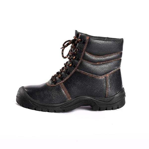 Embossed Cow Leather Steel Toe Safety Shoes for Anti-puncture and Antistatic