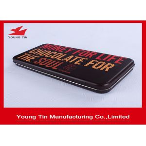 Custom Printed Rectangle Chocolate Tin Boxes Recyclable With Hinges YT1149