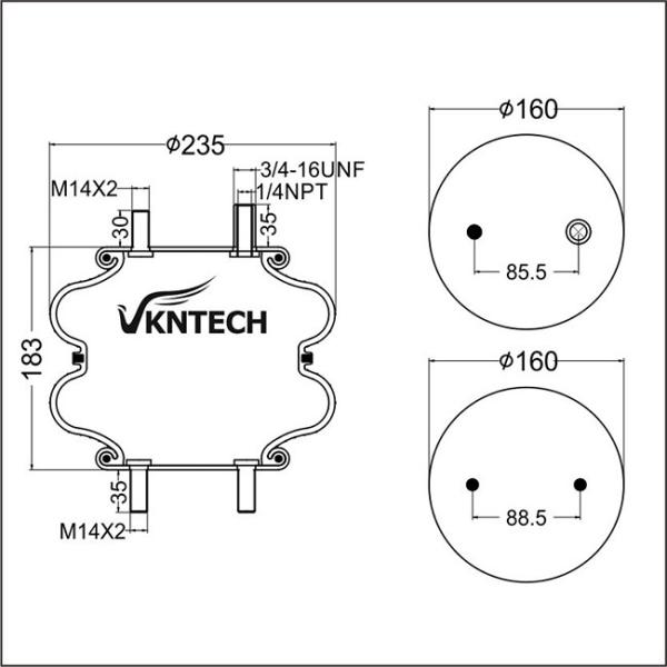 Strut Suspension Air Spring Balloon 2B 7001-B 2B 20F-2